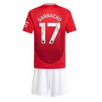 Manchester United Alejandro Garnacho #17 Replika babykläder Hemmaställ Barn 2024-25 Kortärmad (+ korta byxor)